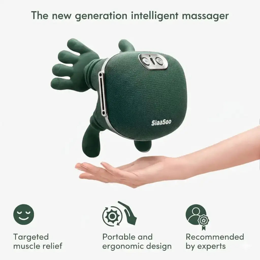 Wireless 4D Shiatsu Neck & Back Massager with Heat Therapy