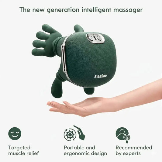 Wireless 4D Shiatsu Neck & Back Massager with Heat Therapy