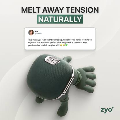 Wireless 4D Shiatsu Neck & Back Massager with Heat Therapy